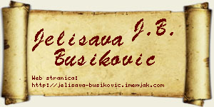 Jelisava Bušiković vizit kartica
